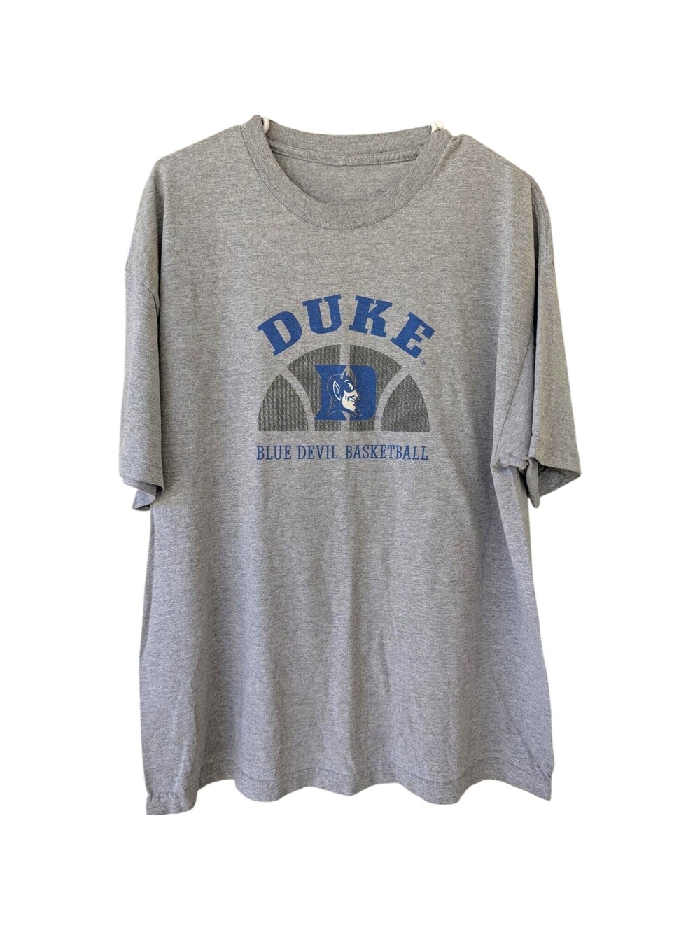 Vintage Y2K Duke Blue Devils T-Shirt Mens XL Gray NCAA Basketball Tee 23x30